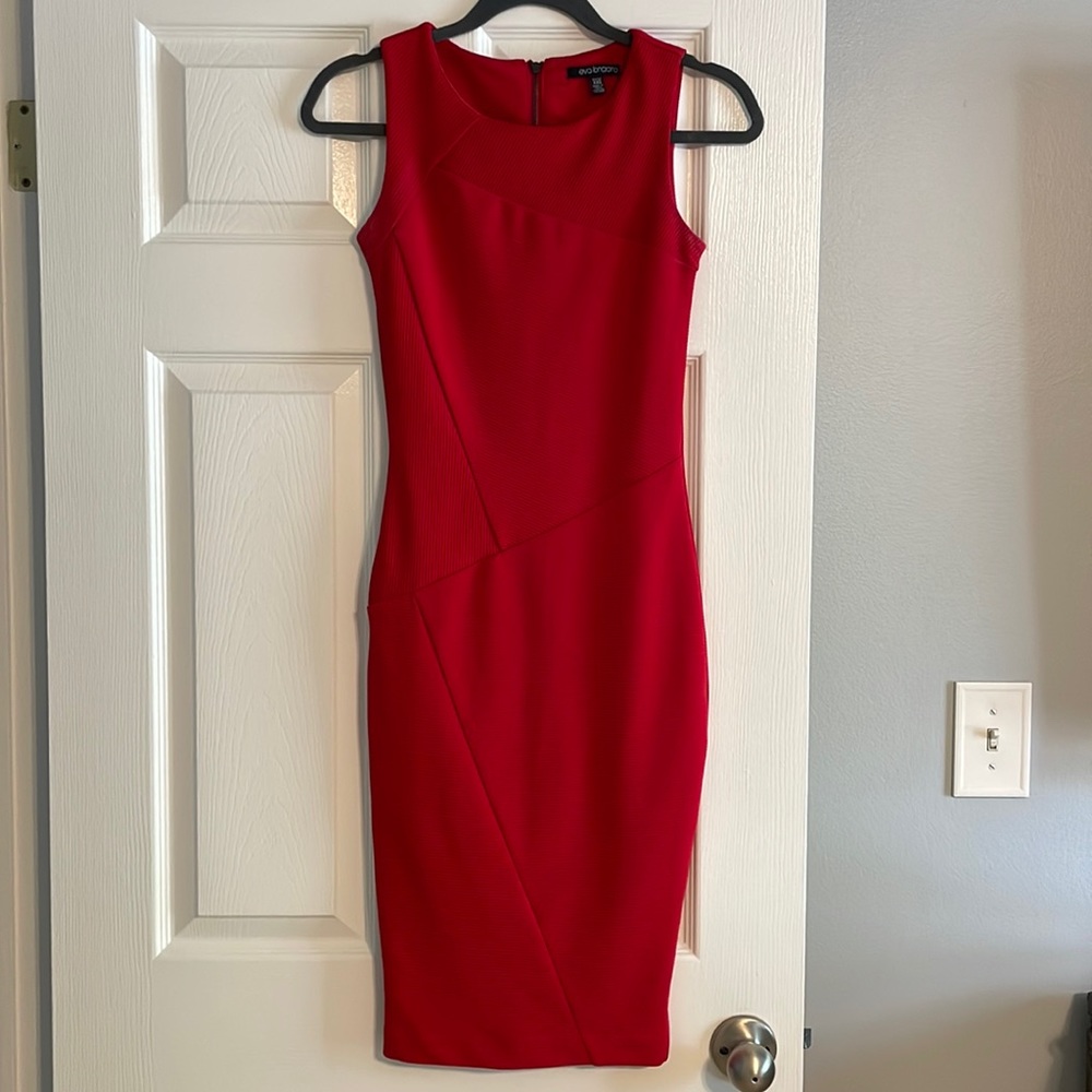 Form Fitting red dress, size XXS